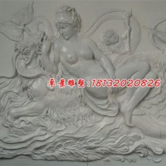 石浮雕，西方美女石浮雕