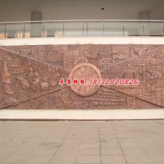古人教學(xué)銅浮雕，校園銅浮雕