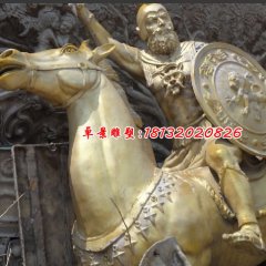 古羅馬戰(zhàn)士銅雕，廣場人物銅雕