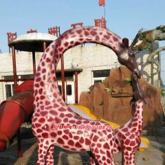 玻璃鋼母子鹿雕塑，仿真動(dòng)物雕塑