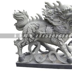麒麟石雕，招財麒麟石雕