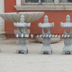 石燈，青石石燈雕塑
