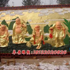十八羅漢銅浮雕，寺廟銅浮雕