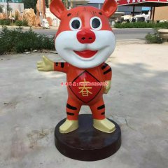 玻璃鋼十二生肖雕塑，玻璃鋼卡通動物雕塑