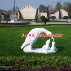 喂食石雕，公園動(dòng)物石雕，景觀石雕
