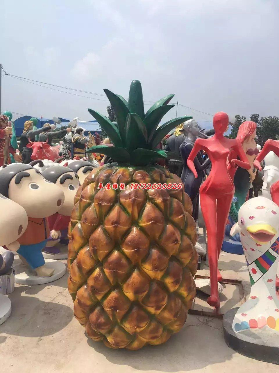 玻璃鋼菠蘿雕塑,玻璃鋼仿真雕塑