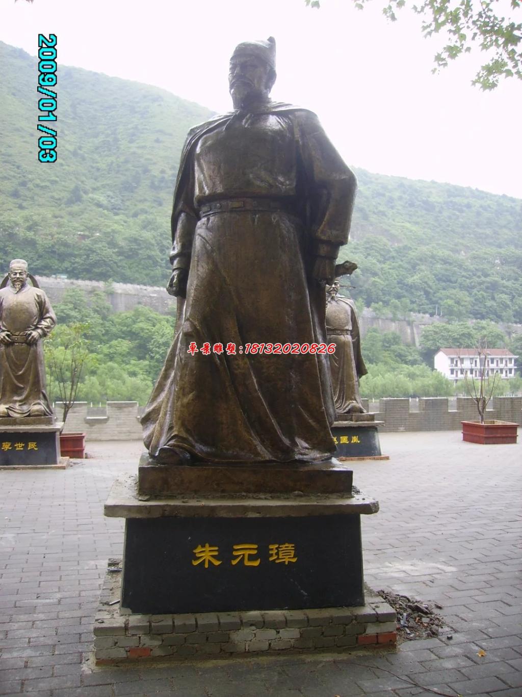 朱元璋銅雕,名人銅雕