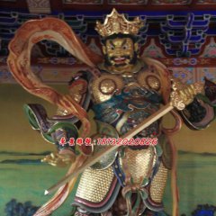 玻璃鋼四大天王雕，玻璃鋼彩繪神仙雕塑