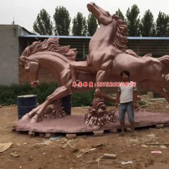 不銹鋼馬雕塑，廣場不銹鋼動物雕塑