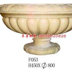 石雕花盆，廣場砂巖花盆雕塑
