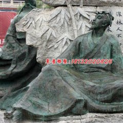 王維銅雕，古代人物銅雕