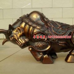 開荒牛銅雕，廣場(chǎng)招財(cái)牛銅雕
