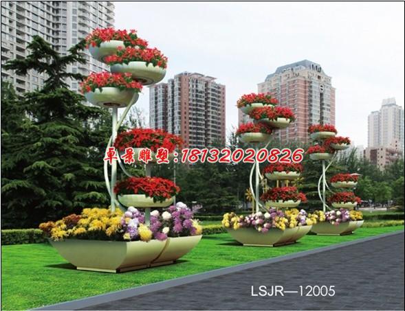 玻璃鋼花盆雕塑，玻璃鋼花架雕塑 (1)