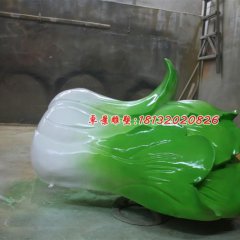 白菜雕塑，玻璃鋼仿真蔬菜雕塑