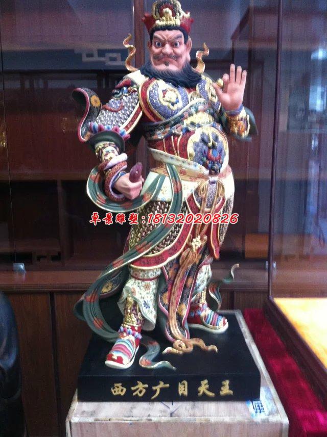 玻璃鋼廣目天王雕塑,玻璃鋼彩繪雕塑
