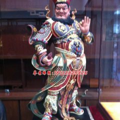 玻璃鋼廣目天王雕塑，玻璃鋼彩繪雕塑