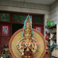 千手觀音銅雕，寺廟銅佛像