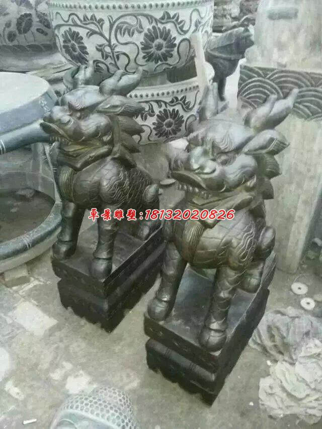 石雕麒麟，古代神獸石雕