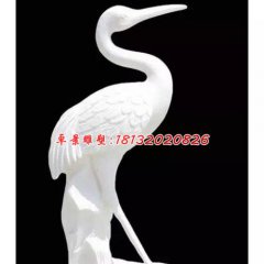 丹頂鶴石雕，漢白玉仙鶴雕塑