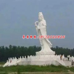 觀世音石雕，漢白玉大型觀音石雕