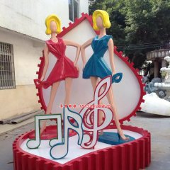 玻璃鋼美女雕塑，玻璃鋼商場雕塑
