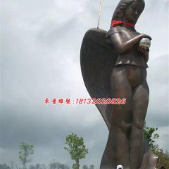 帶翅膀小女孩銅雕，廣場人物銅雕