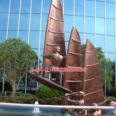 帆船銅雕，廣場帆船景觀銅雕