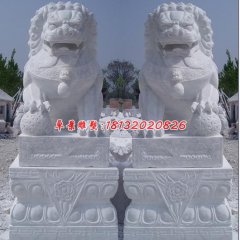 北京獅石雕，漢白玉北京獅雕塑
