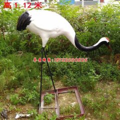 仿真動物雕塑，玻璃鋼丹頂鶴雕塑