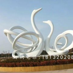 不銹鋼天鵝雕塑，抽象天鵝雕塑
