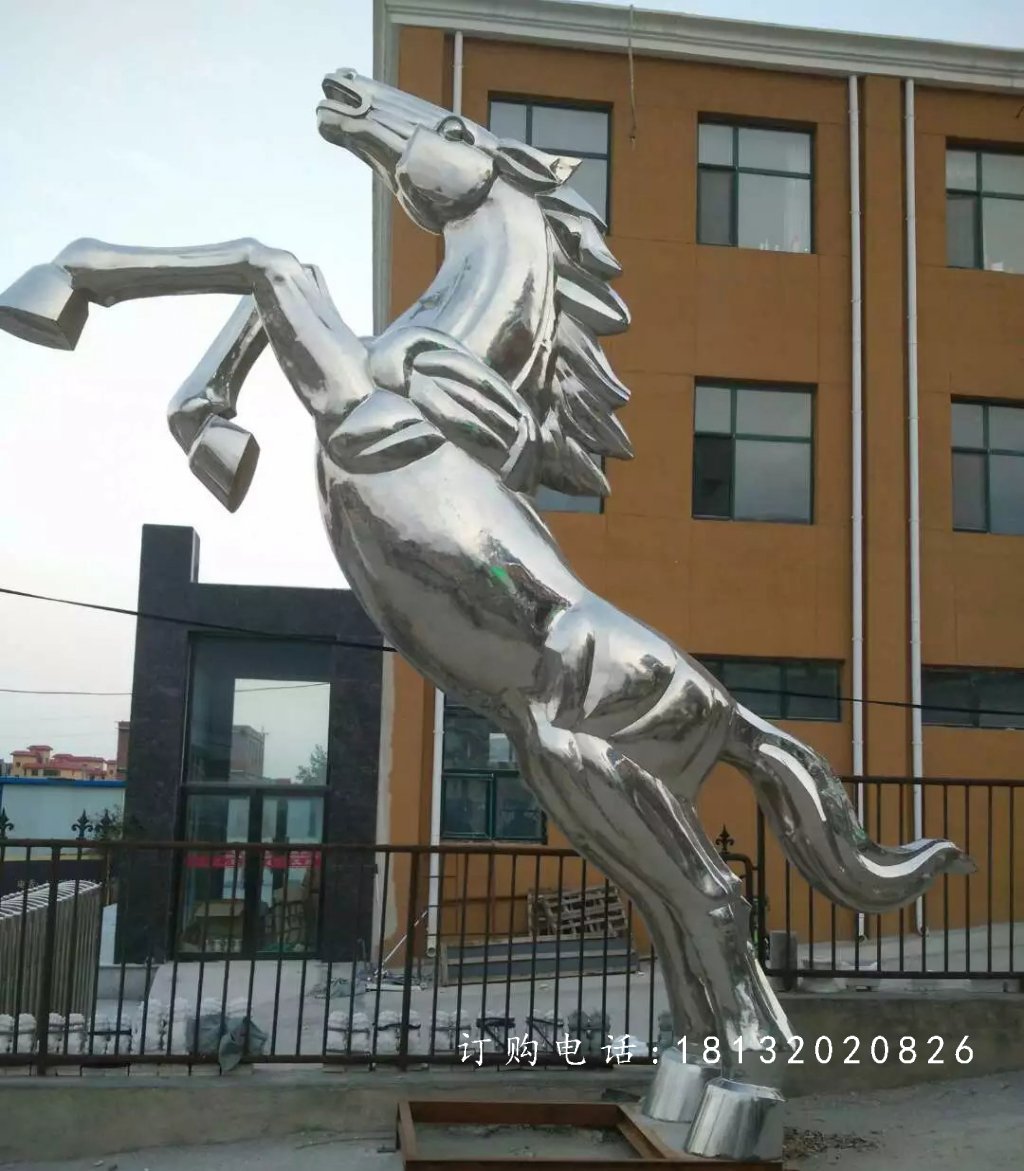 不銹鋼馬雕塑,奔馬不銹鋼雕塑 (4)
