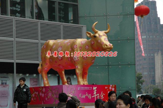 玻璃鋼花牛雕塑,玻璃鋼動(dòng)物雕塑 (1)