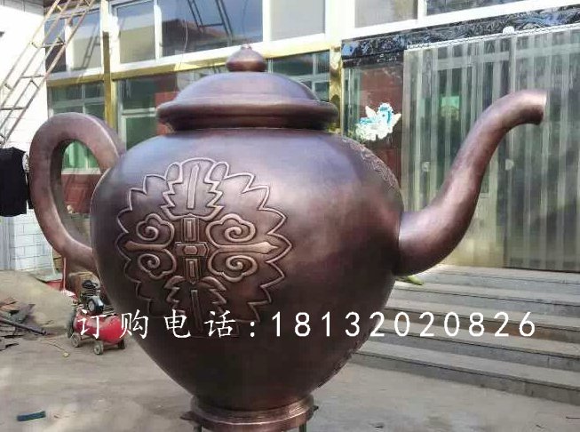 銅水壺，鑄銅水壺雕塑 (2)