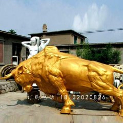 銅牛雕塑，廣場(chǎng)銅雕牛雕塑