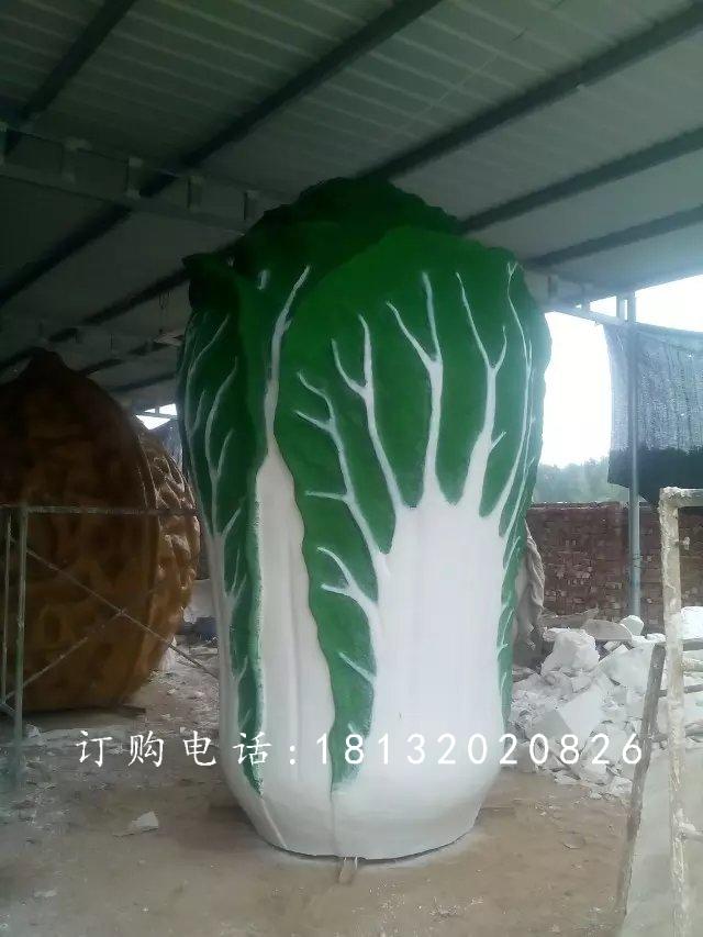 玻璃鋼白菜雕塑，玻璃鋼蔬菜雕塑