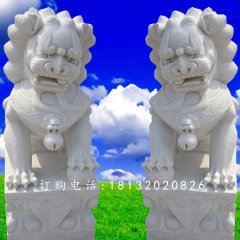 漢白玉獅子雕塑，石獅子石雕