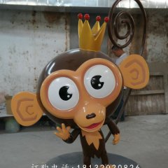 大嘴猴卡通雕塑，卡通大嘴猴雕塑