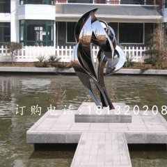 不銹鋼抽象藝術(shù)雕塑，廣場(chǎng)不銹鋼雕塑