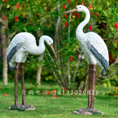 玻璃鋼仙鶴，玻璃鋼仿真仙鶴雕塑