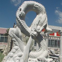 景觀石雕龍，大理石龍雕塑