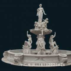 西方石雕噴泉，廣場石雕