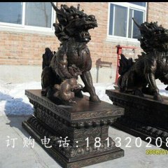 麒麟銅雕，古代神獸銅雕