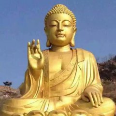 銅雕如來(lái)佛祖，黃銅佛像雕塑