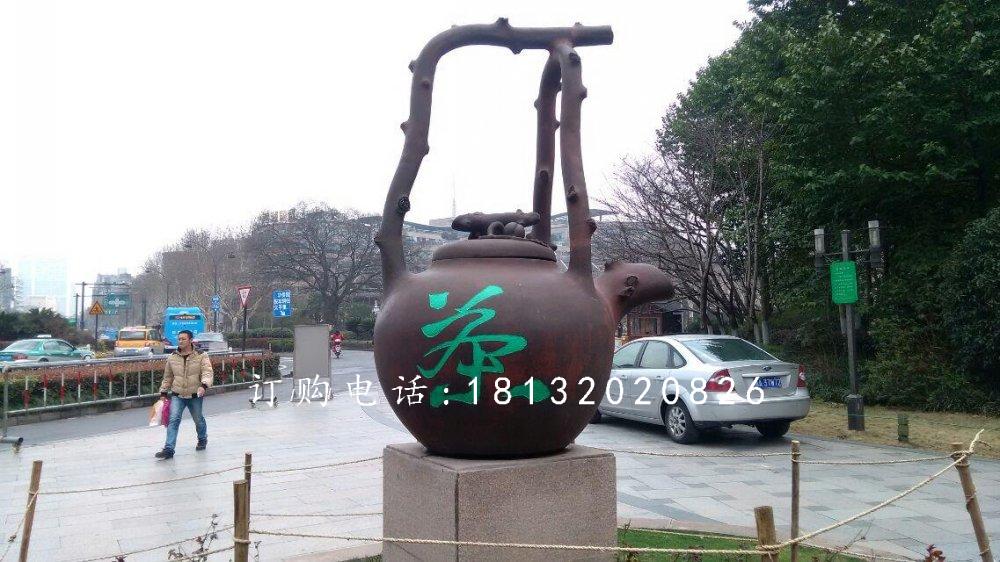 茶壺銅雕，廣場茶壺雕塑