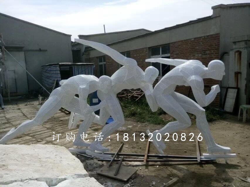玻璃鋼滑冰雕塑,仿真滑冰雕塑