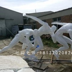 玻璃鋼滑冰雕塑，仿真滑冰雕塑