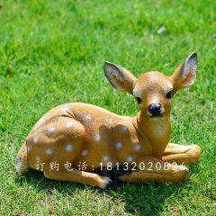 玻璃鋼小鹿，玻璃鋼仿真動物雕塑