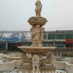 黃銹石噴泉雕塑，組合噴泉石雕