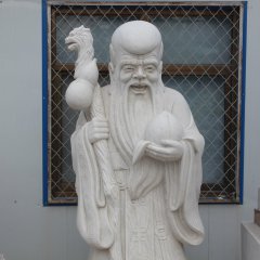 漢白玉老壽星雕塑，石雕壽星公
