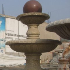 風(fēng)水球石雕，大理石風(fēng)水球噴泉雕塑